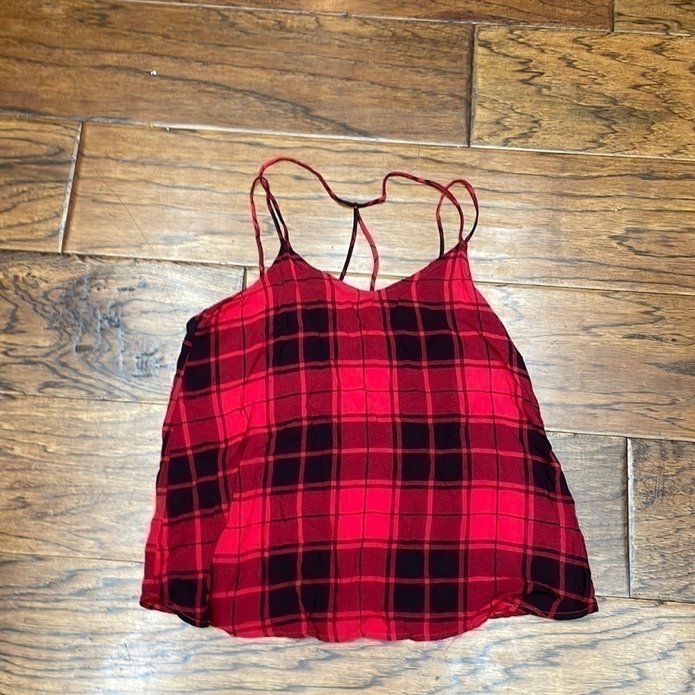 Women’s plaid tank top monkey straps
